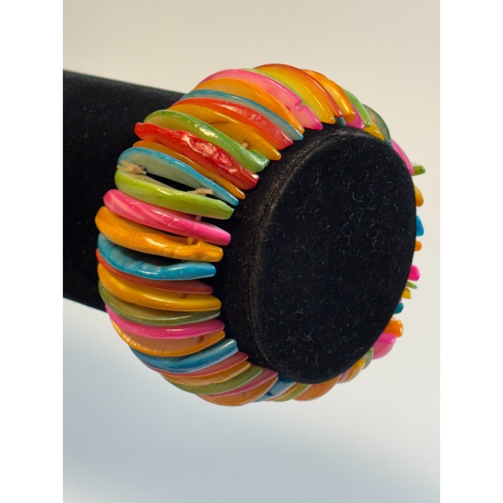 Bracelet Colorful Beachy Shell Beads Statement Mermaid Core Boho